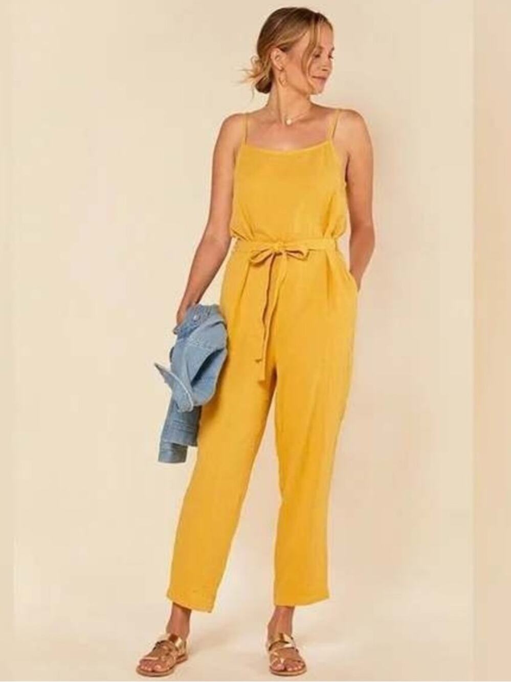 Outerknown 100% Organic Cotton Gauze Sunday Suit Sleeveless Jumpsuit Medium